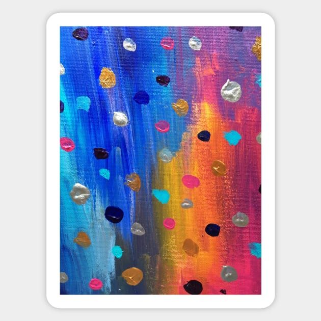 Acrylic Painting Dot Pattern Sticker by Thedisc0panda